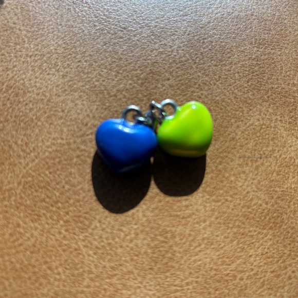 Blue‎ and Green Heart Charm Keychain Cute Kawaii Aesthetic Y2K Keyring Bag - Picture 2 of 4